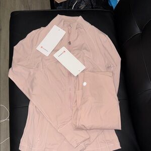 Lululemon Blush Pink Jacket and Leggings Set